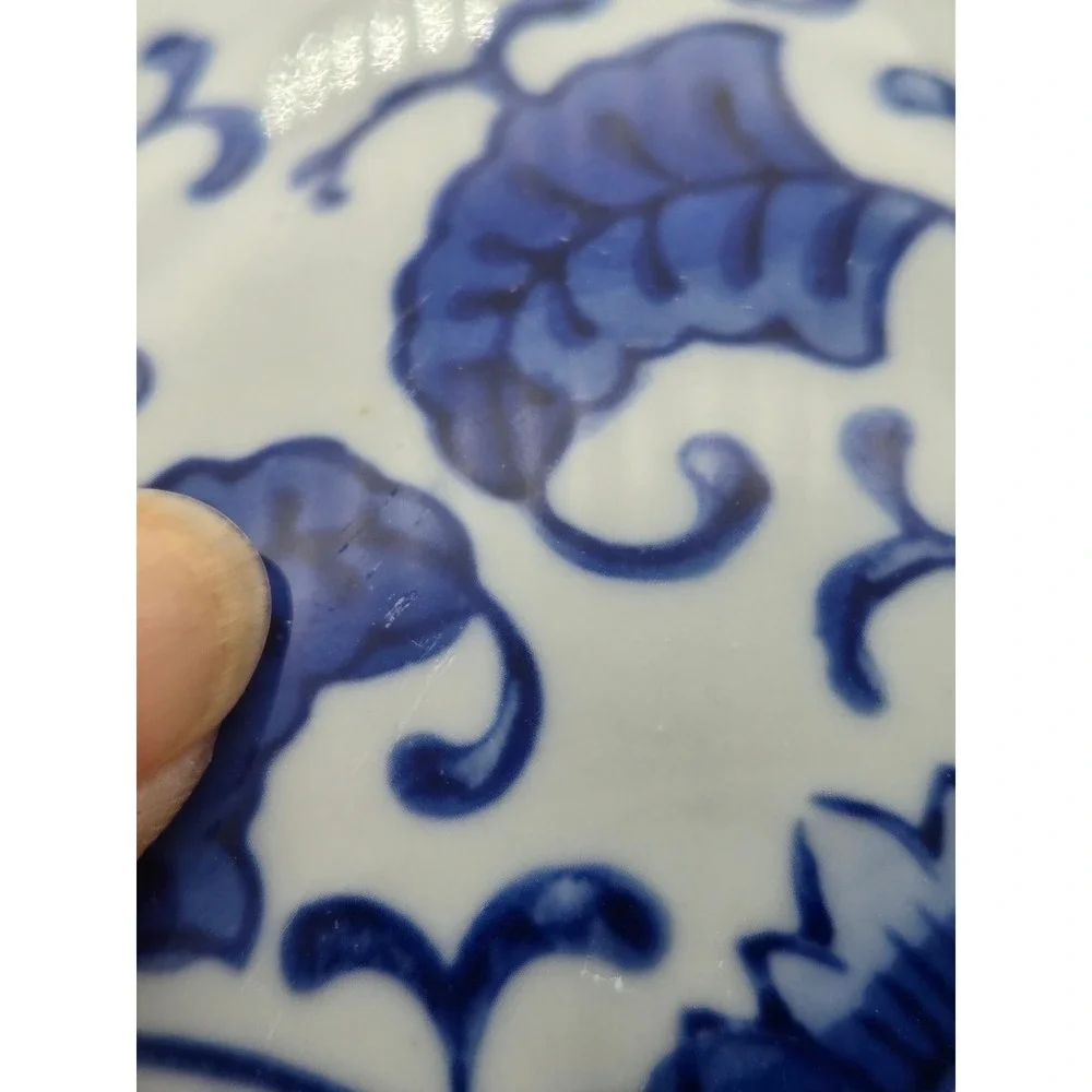 Chinese Porcelain Ginger Jar Double Happiness Blue & White Floral Chinoiserie 8